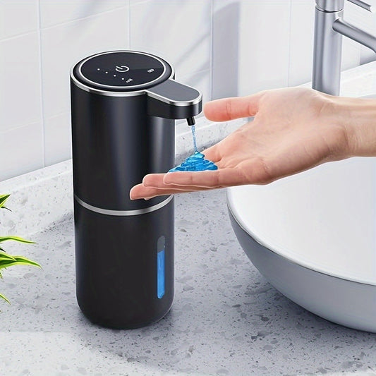 12.85oz Automatic Soap Dispenser with Touchless Sensor - Wall-Mounted, Rechargeable Lithium Battery, USB Charging, Modern Design for Bathroom And Kitchen, Bathroom Soap Dispenser|Modern Soap Dispenser|Touchless Soap Dispenser