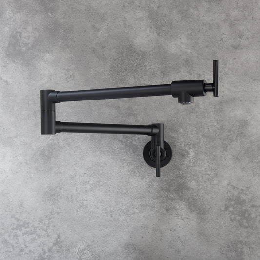 Pot Filler Faucet Wall Mount Matte Black