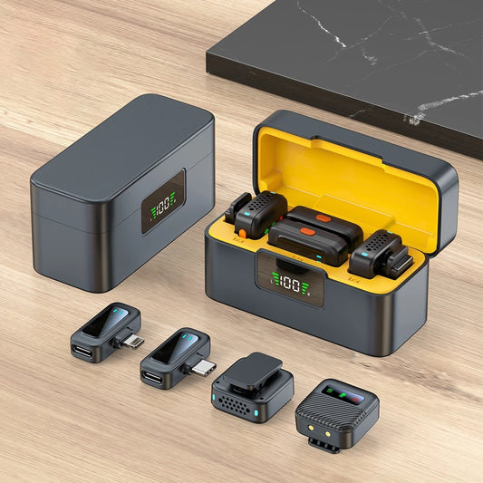 Original Magnetic Wireless Lavalier Lapel Microphone For Vlogging iPhone Type-C Live Streaming Voice Recording Interview Mic