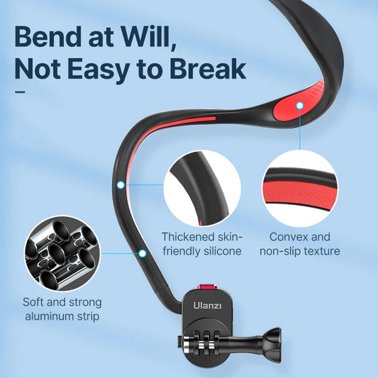 Ulanzi Go Quick II Magnetic Neck Holder Mount For GoPro Hero 12 11 10 9 8 7 6 5 Insta360 DJI Osmo Action Camera Accessorie