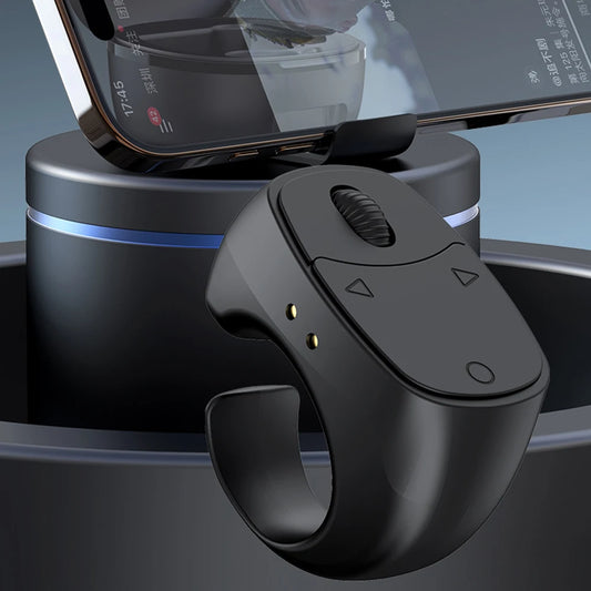 New Fingertip Ring Remote Control Scrolling Wireless Bluetooth Mobile Selfie Mice Video Automatic Page Turner Browsing