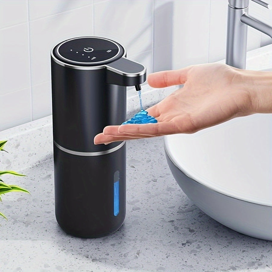 12.85oz Automatic Soap Dispenser with Touchless Sensor - Wall-Mounted, Rechargeable Lithium Battery, USB Charging, Modern Design for Bathroom And Kitchen, Bathroom Soap Dispenser|Modern Soap Dispenser|Touchless Soap Dispenser