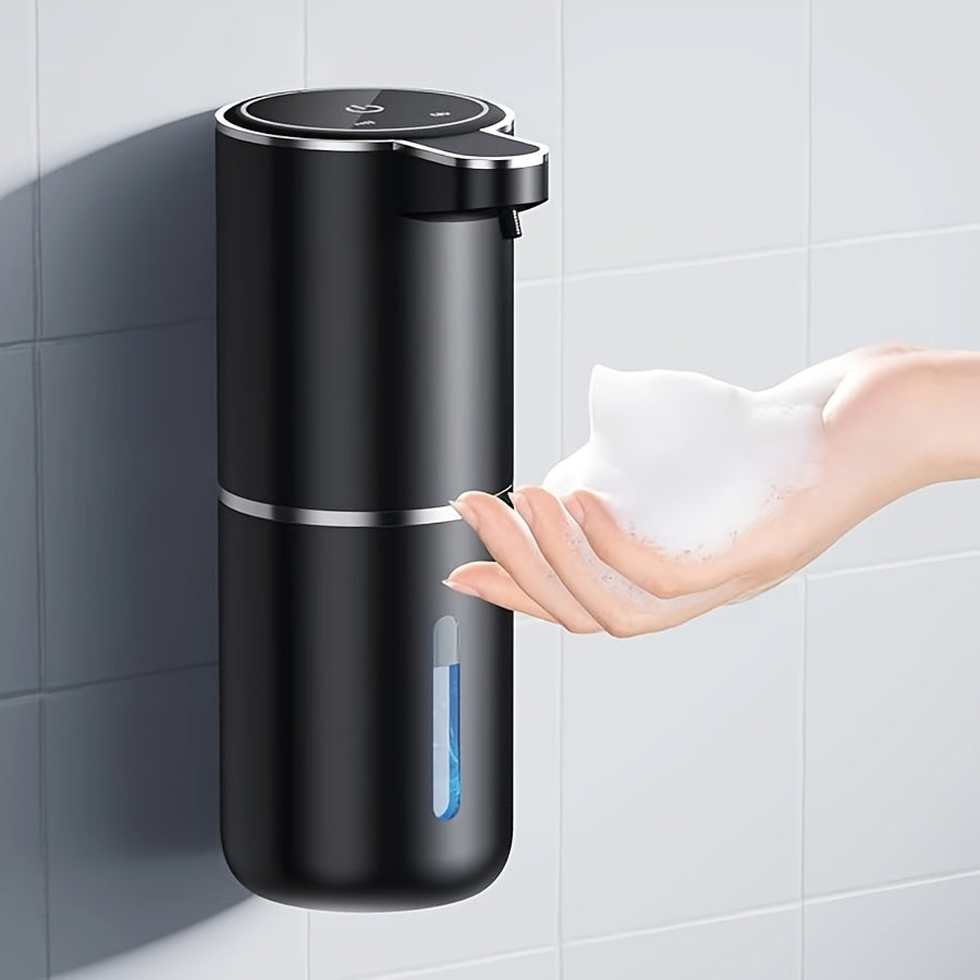 12.85oz Automatic Soap Dispenser with Touchless Sensor - Wall-Mounted, Rechargeable Lithium Battery, USB Charging, Modern Design for Bathroom And Kitchen, Bathroom Soap Dispenser|Modern Soap Dispenser|Touchless Soap Dispenser