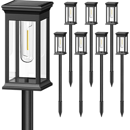 6Pack Solar Powered Stake Light Outdoor Decorative Landscape Lamp IP65 Waterproof Auto On Off Outdoor Light For Pathway Garden Yard Patio