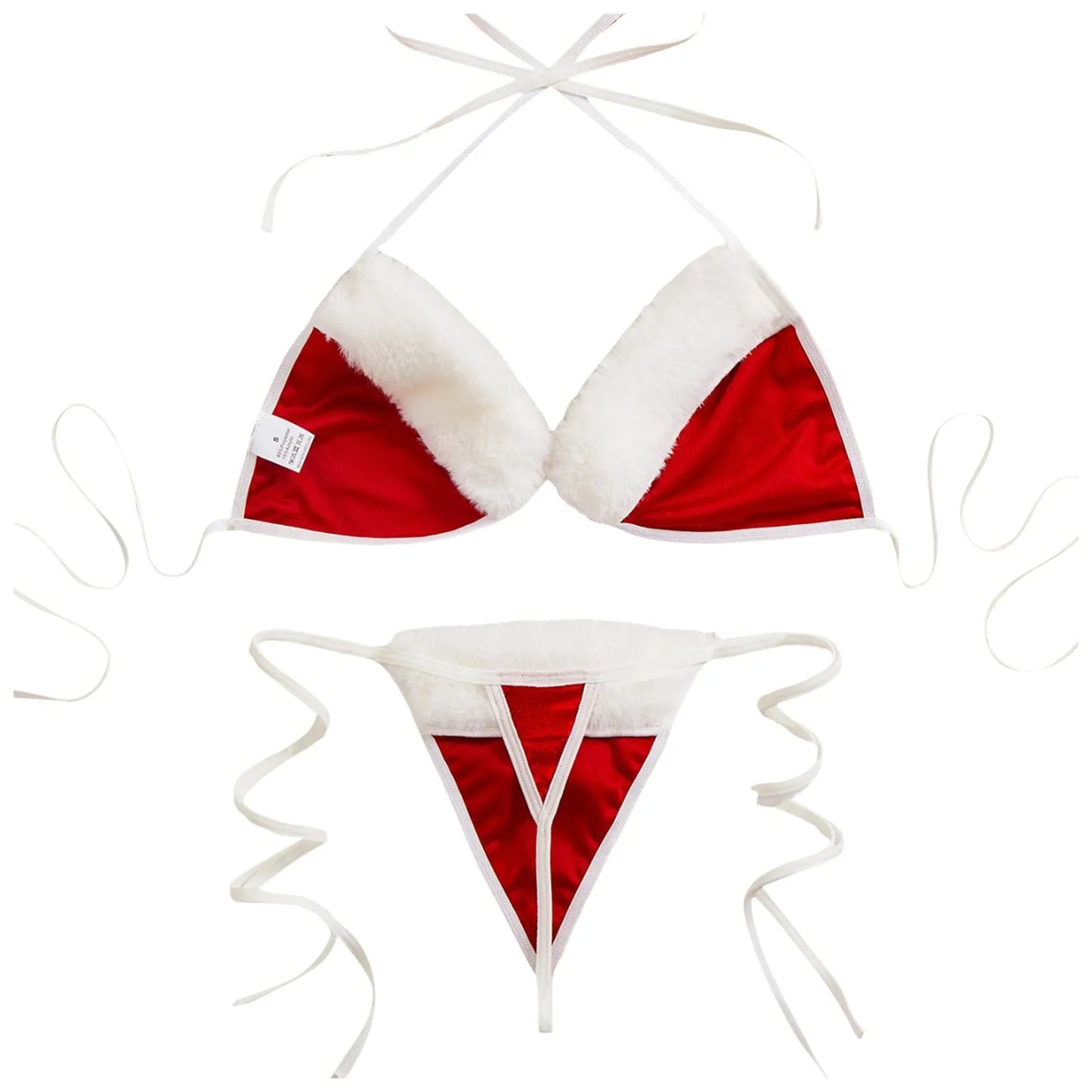 2025 Lace Embroidery Bra Set Sexy Christmas Lingerie Set For Women Santa Costume Velvet Xmas Christmas Bra And Exotic Lingerie