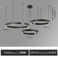 Nordic Led Ring Chandelier Modern Design Rose Gold Black White and Gold Lamp For Living Room Staircase Hotel Kitchen Bar Lights