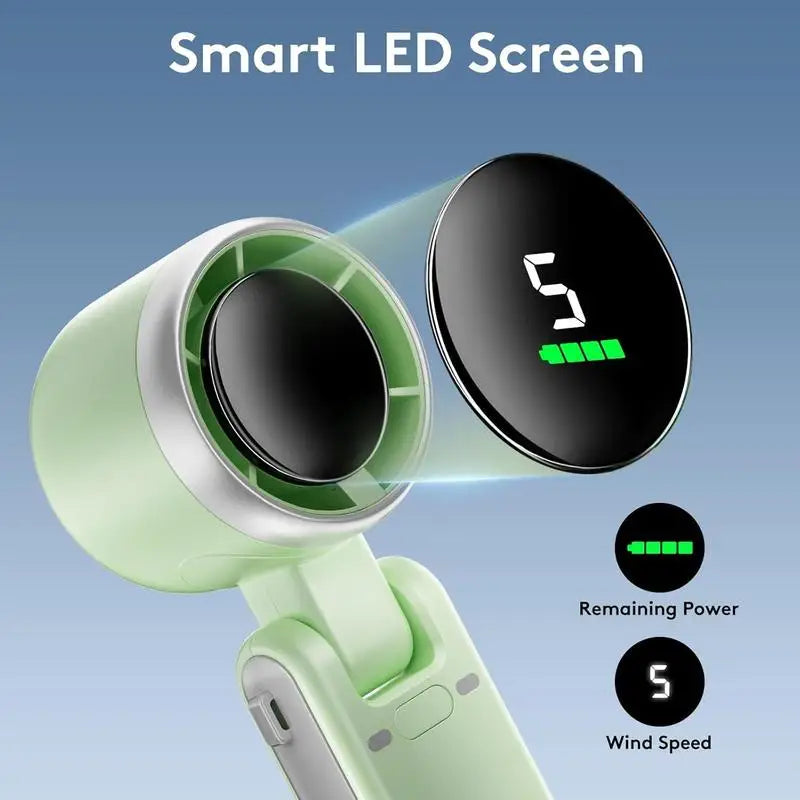 2025 Popular Portable Handheld Turbo Fan, 5 Gear Wind Hand Fan, Handheld Fan, Portable Mini Hand Fans, USB Rechargeable Turbo Fa