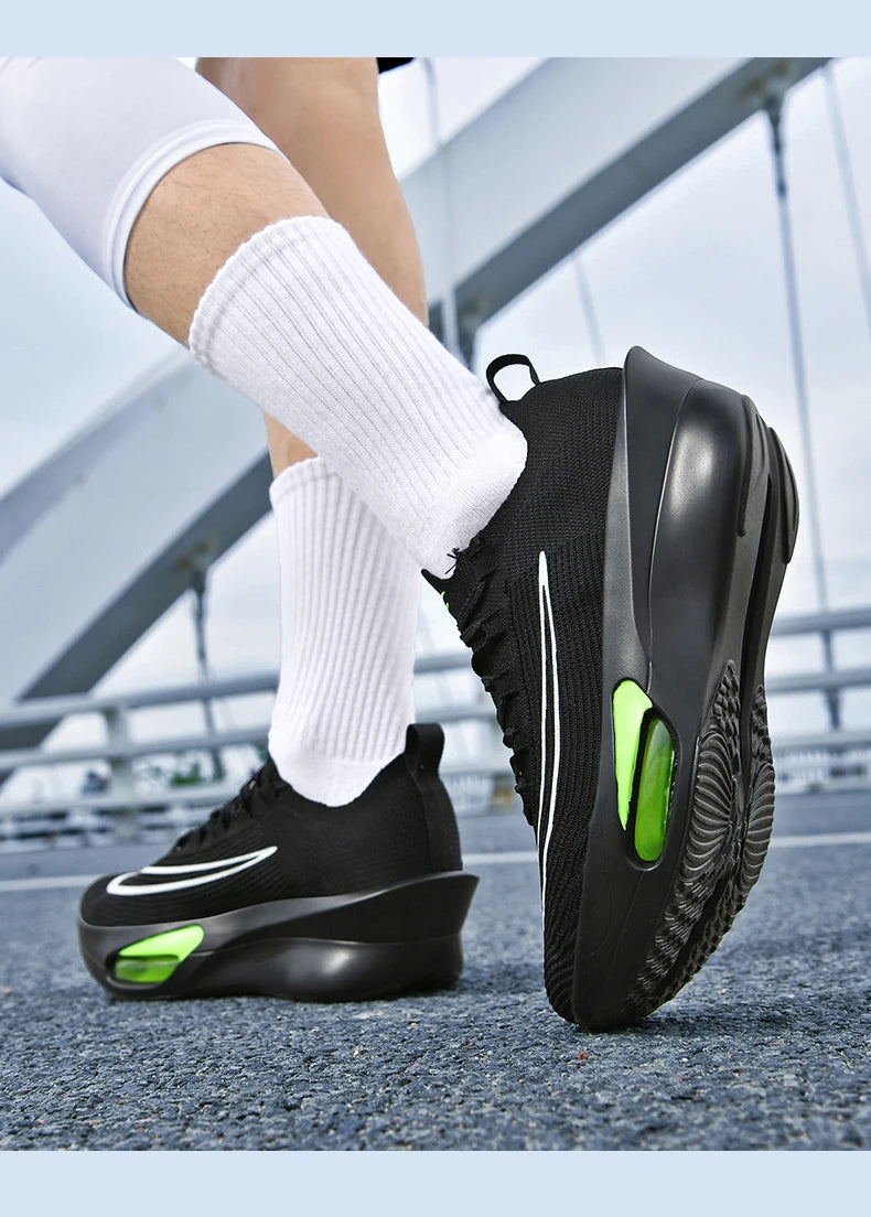 Air cushion Running Shoes Marathon Speciality Men Sports Breathable Lightweight Women's Comfortable Athletic Nonskid Sneakers