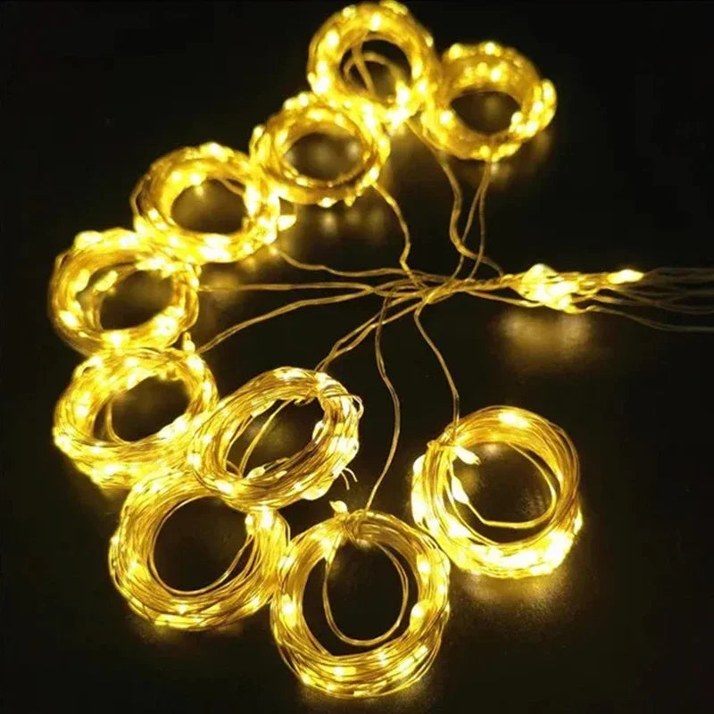 3M USB LED Curtain Garland – Fairy Lights for Christmas, Garden, and Events