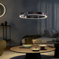 Nordic Led Ring Chandelier Modern Design Rose Gold Black White and Gold Lamp For Living Room Staircase Hotel Kitchen Bar Lights