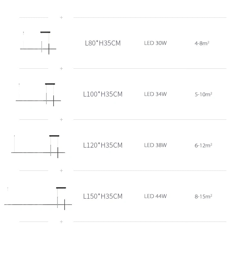 Modern Minimalist Led Chandelier Dimmable Black for Table Dining Room Kitchen Bar Pendant Lamp Lighting Suspension Design Luster