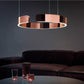 Nordic Led Ring Chandelier Modern Design Rose Gold Black White and Gold Lamp For Living Room Staircase Hotel Kitchen Bar Lights