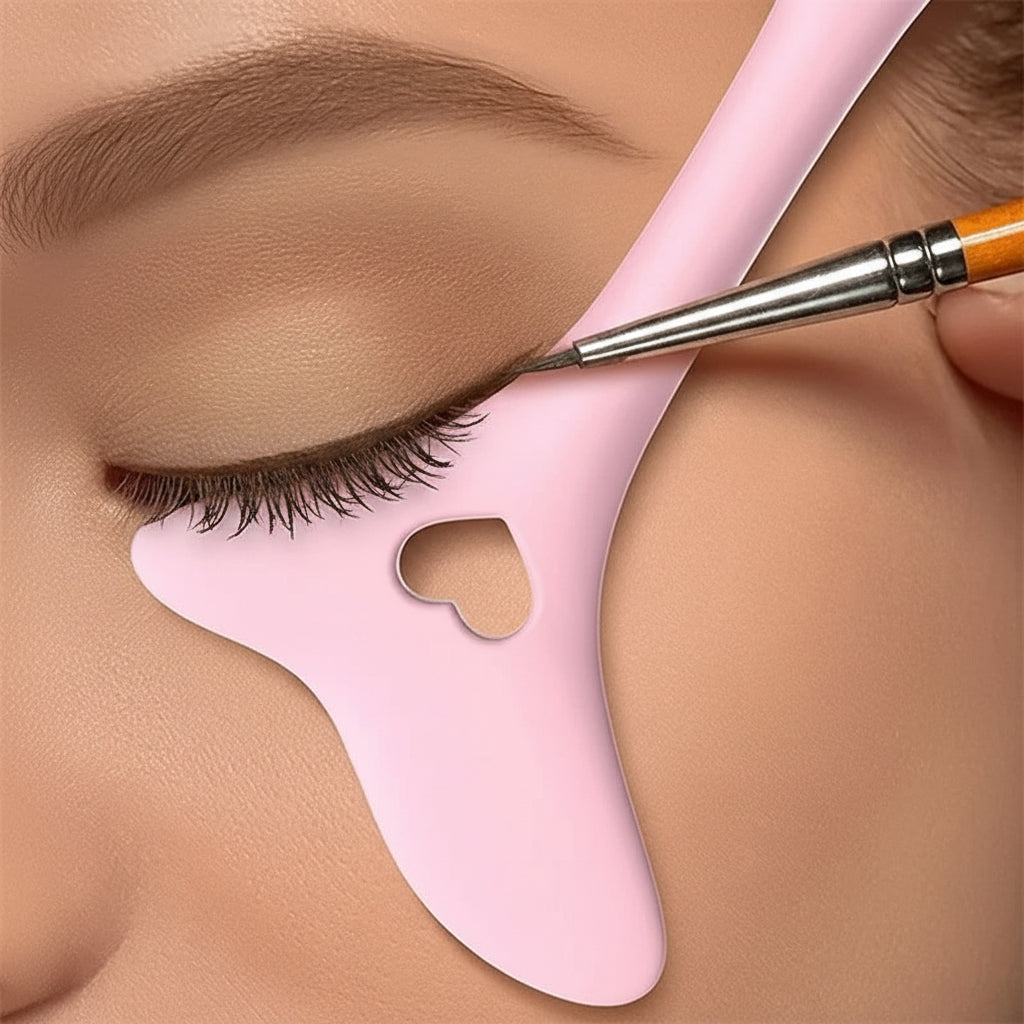 Multi-functional Eyeliner Stencil Wing Tips Silicone Eyeliner Aid Drawing Lipstick Wearing Aid Reusable Makeup Tools