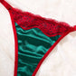 Christmas customized style,Sexy underwear set in green and red, featuring a thong style.Christmas Carnivals Sexy Bra ZA825175
