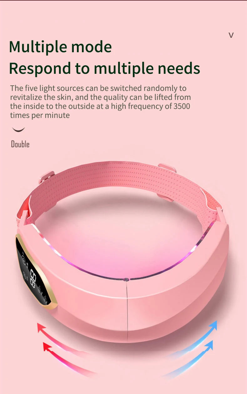 LED Photon Therapy Facial Slimming Vibration Massager Facial Lifting Device Facial Heated Double Chin V Face Vibration Massager