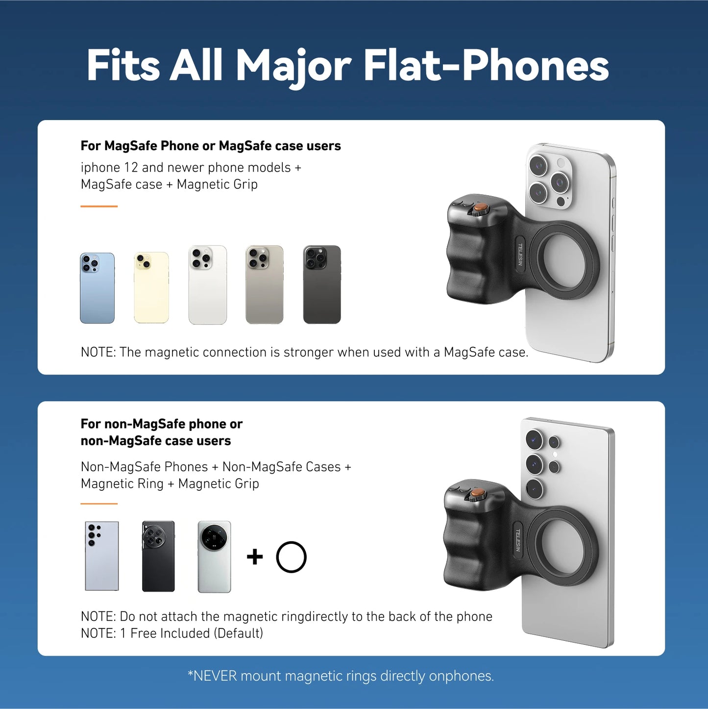 Magnetic Phone Camera Shoot Hand Grip Phone Holder Shooting Aid Remote Control Handle for Iphone HUAWEI SAMSUNG Phone