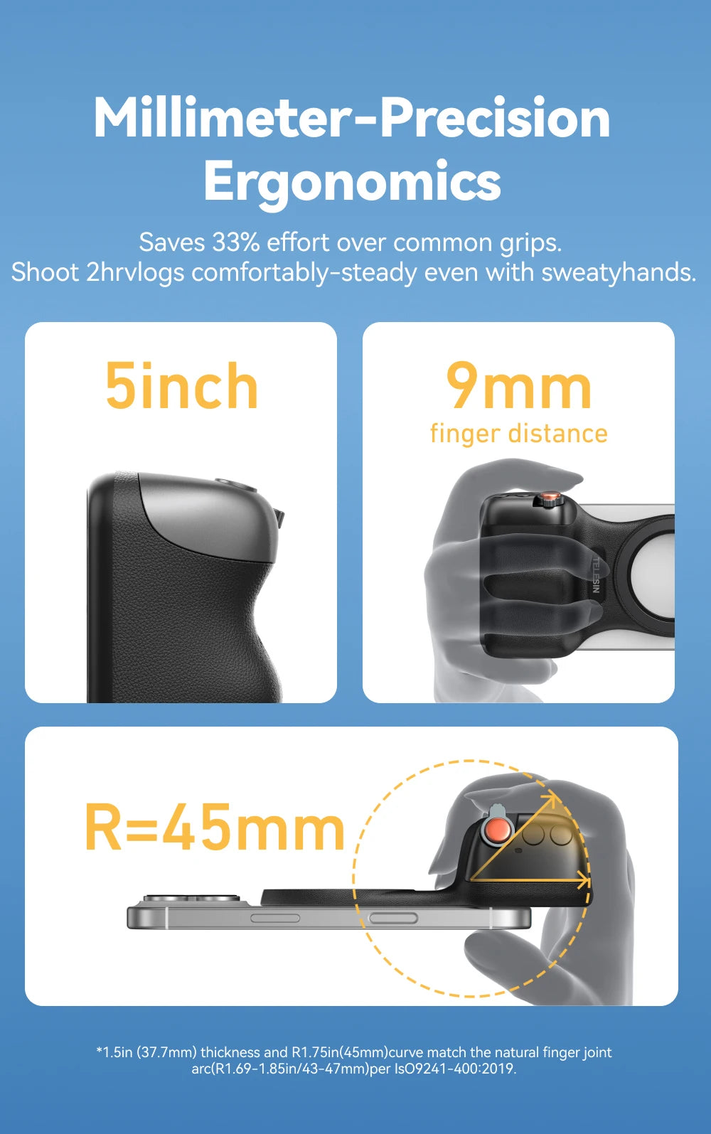 Magnetic Phone Camera Shoot Hand Grip Phone Holder Shooting Aid Remote Control Handle for Iphone HUAWEI SAMSUNG Phone