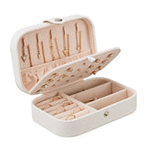 Portable Jewelry Box Jewelry Organizer Display Travel Jewelry Case Boxes Button Leather Storage Zipper Jewelers Joyero