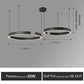 Nordic Led Ring Chandelier Modern Design Rose Gold Black White and Gold Lamp For Living Room Staircase Hotel Kitchen Bar Lights