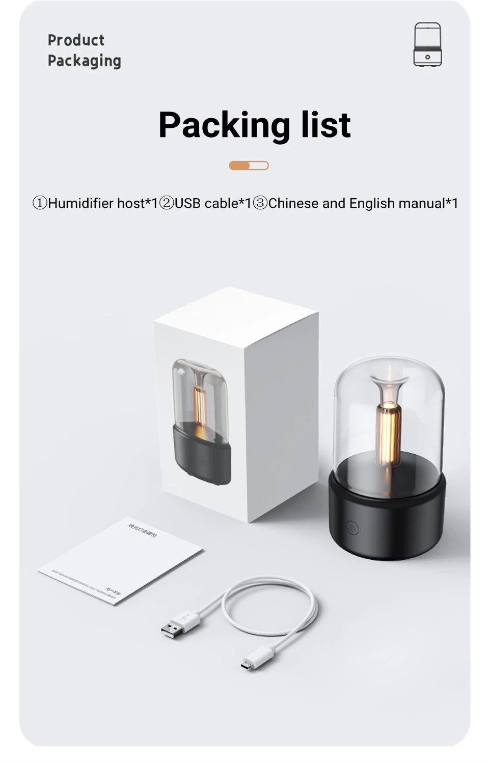 Candlelight Fire Flame Aromatherapy Essential oil Diffuser for Home Room Fragrance Ultrasonic  Air Humidifier USB Aroma Diffuser