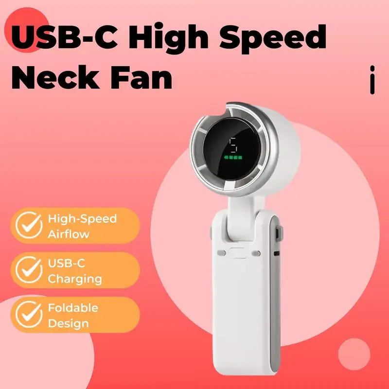 2025 Popular Portable Handheld Turbo Fan, 5 Gear Wind Hand Fan, Handheld Fan, Portable Mini Hand Fans, USB Rechargeable Turbo Fa