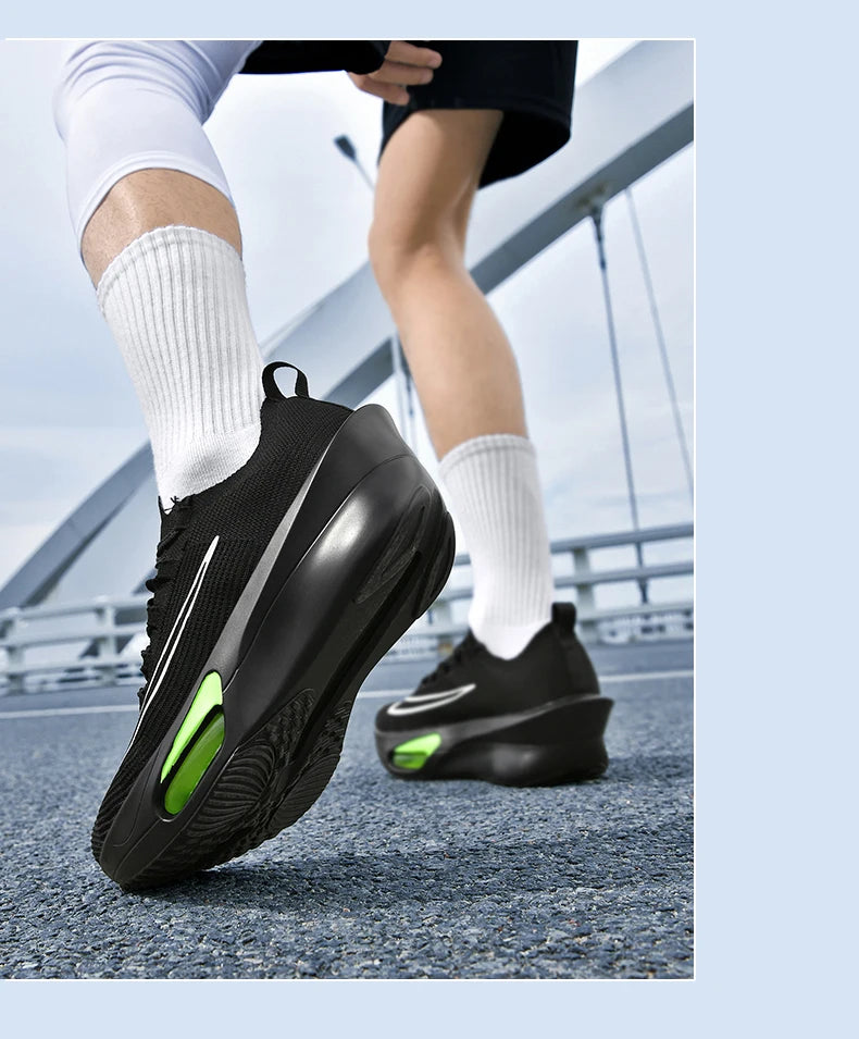 Air cushion Running Shoes Marathon Speciality Men Sports Breathable Lightweight Women's Comfortable Athletic Nonskid Sneakers