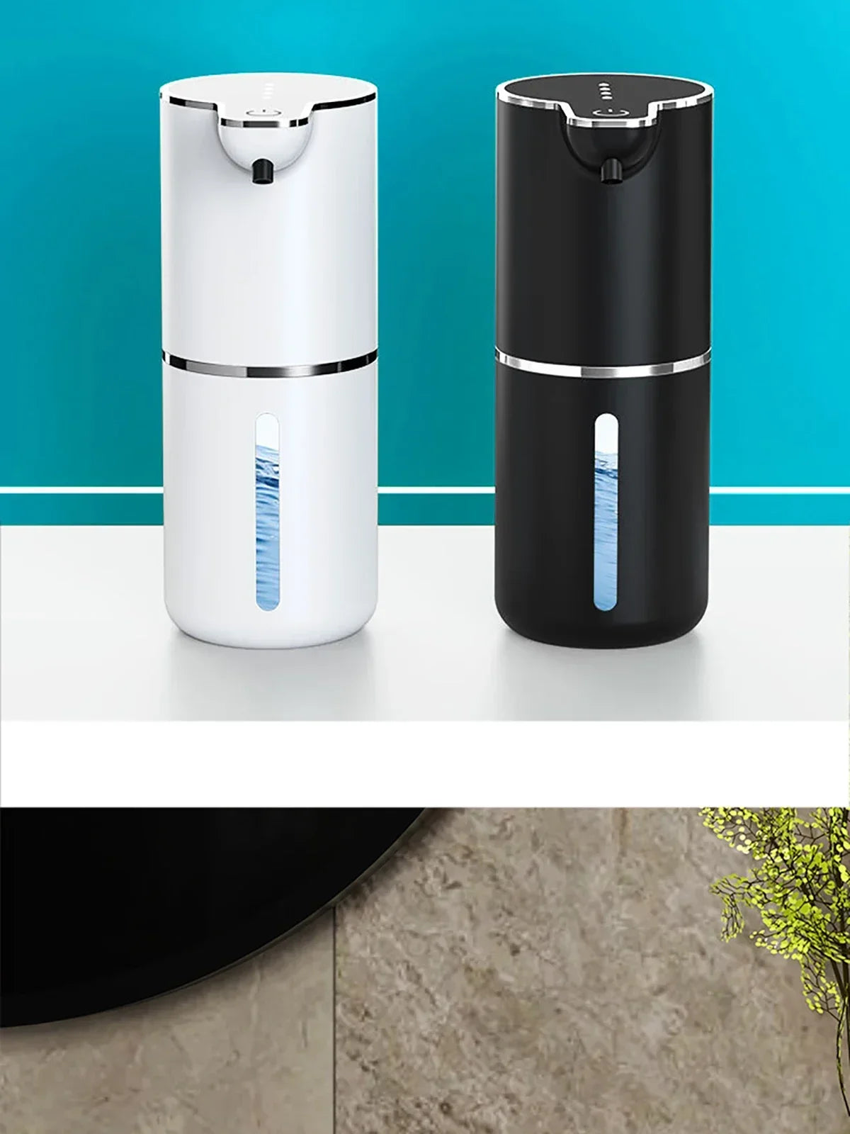 Waterproof Automatic Soap Dispenser 350ml Foaming Soap Dispenser Type C Rechargeable Electric  Adjustable Foam Soap Dispenser
