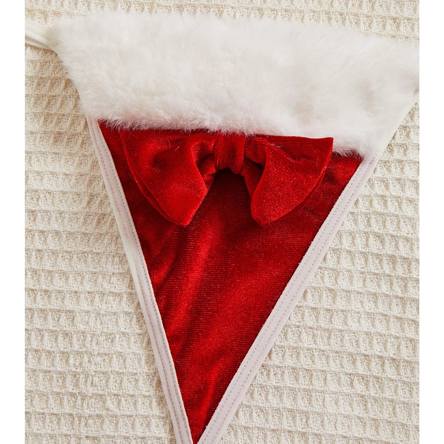 2025 Lace Embroidery Bra Set Sexy Christmas Lingerie Set For Women Santa Costume Velvet Xmas Christmas Bra And Exotic Lingerie