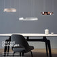Nordic Led Ring Chandelier Modern Design Rose Gold Black White and Gold Lamp For Living Room Staircase Hotel Kitchen Bar Lights