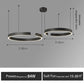 Nordic Led Ring Chandelier Modern Design Rose Gold Black White and Gold Lamp For Living Room Staircase Hotel Kitchen Bar Lights
