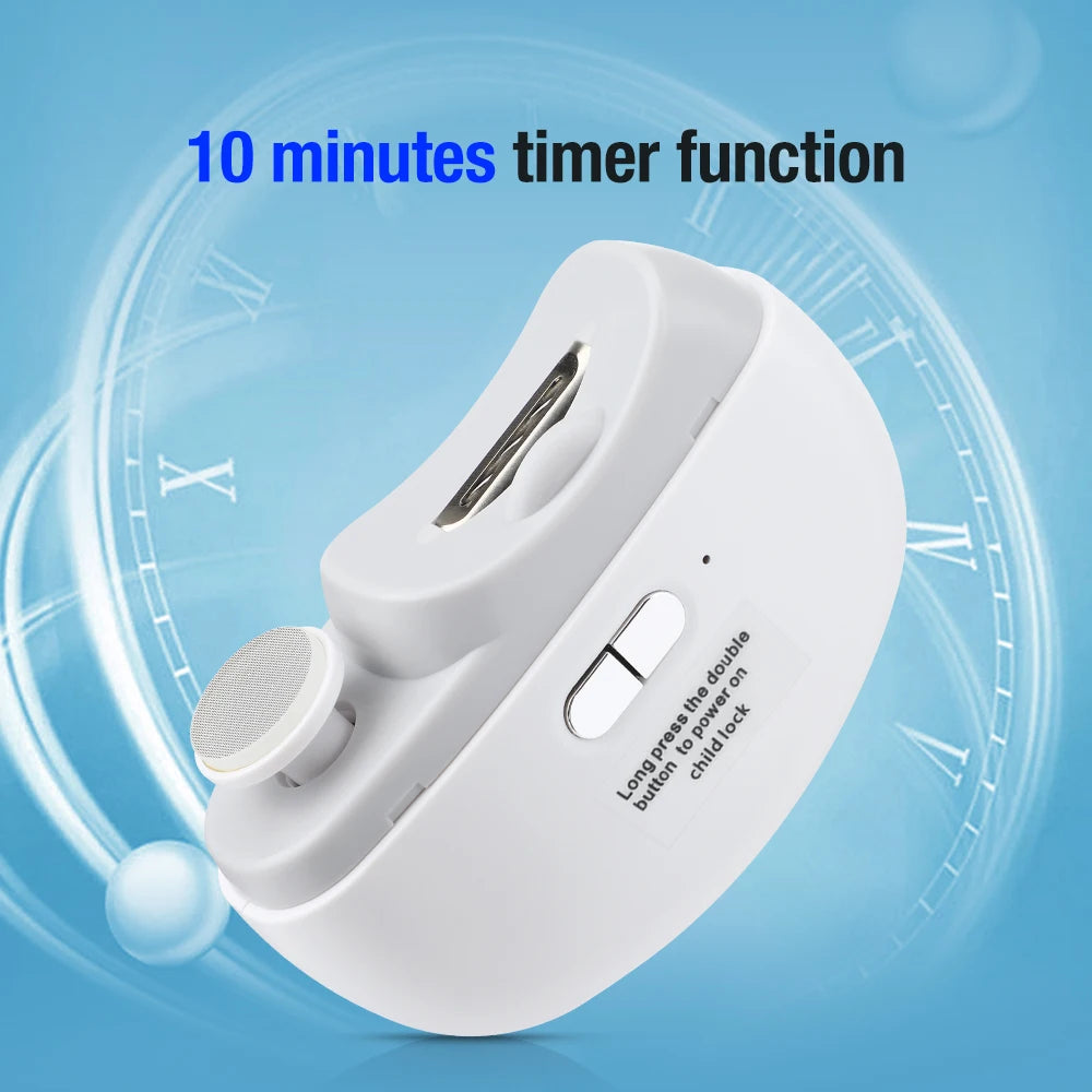 2 In 1 Electric Nail Clippers Manicure Anti-Splash Nail Trimmer For Baby Finger Toe Scissors Pedicure Thick Nails Cutter Tools