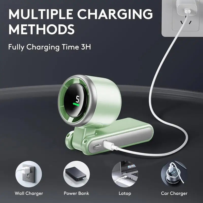 2025 Popular Portable Handheld Turbo Fan, 5 Gear Wind Hand Fan, Handheld Fan, Portable Mini Hand Fans, USB Rechargeable Turbo Fa