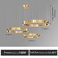 Nordic Led Ring Chandelier Modern Design Rose Gold Black White and Gold Lamp For Living Room Staircase Hotel Kitchen Bar Lights