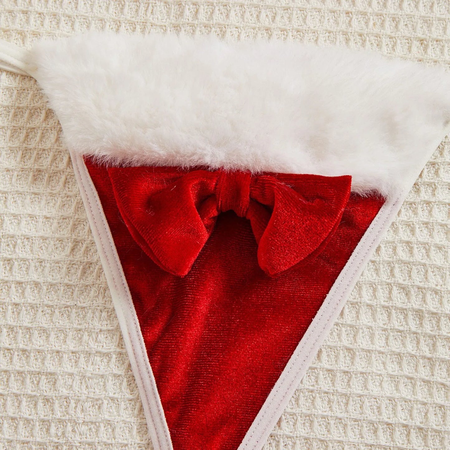 2025 Lace Embroidery Bra Set Sexy Christmas Lingerie Set For Women Santa Costume Velvet Xmas Christmas Bra And Exotic Lingerie