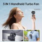 2025 Popular Portable Handheld Turbo Fan, 5 Gear Wind Hand Fan, Handheld Fan, Portable Mini Hand Fans, USB Rechargeable Turbo Fa