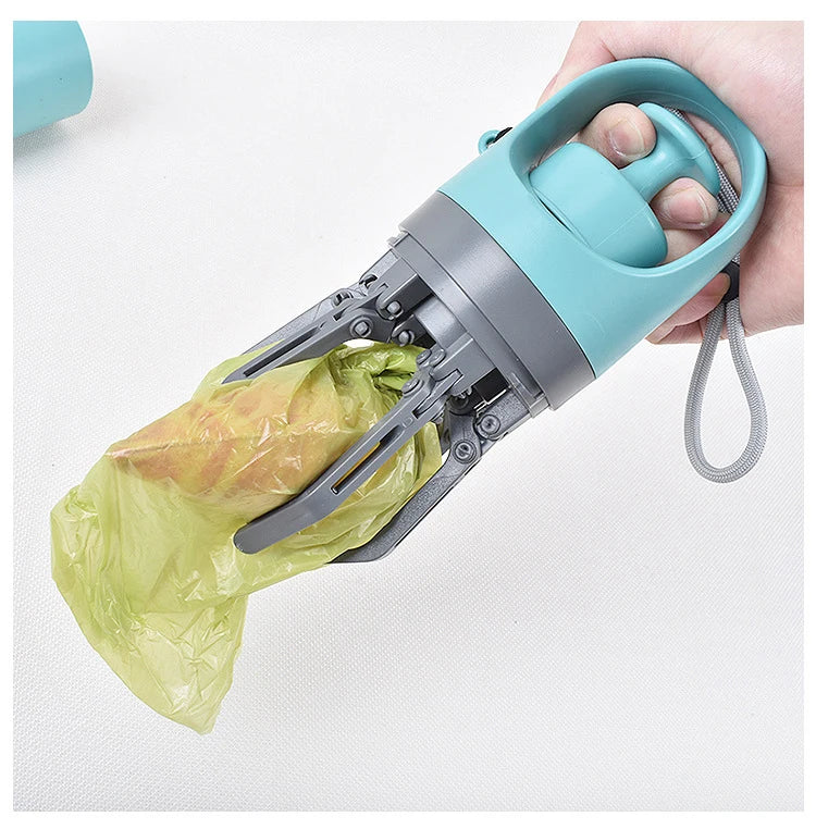 Portable Dog Pooper Scooper with Garbage Bag Outdoor Pet Poop Grabber Claw Fecal Shovel Picker Dog Fecal Collector Cleaning Tool