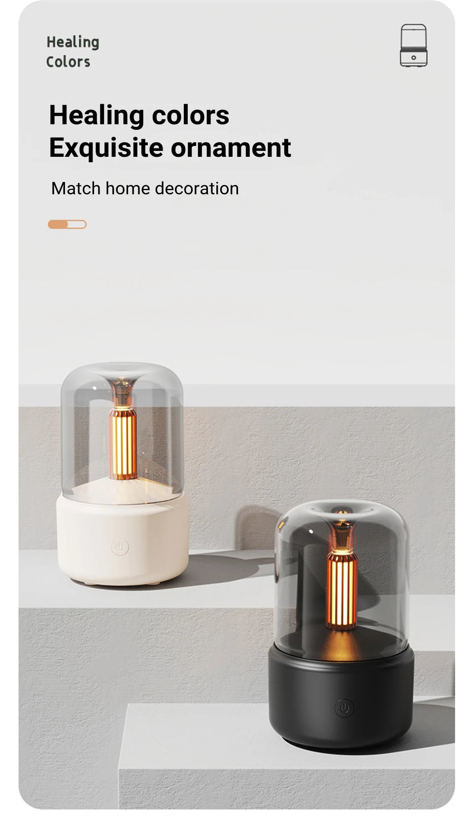 Candlelight Fire Flame Aromatherapy Essential oil Diffuser for Home Room Fragrance Ultrasonic  Air Humidifier USB Aroma Diffuser