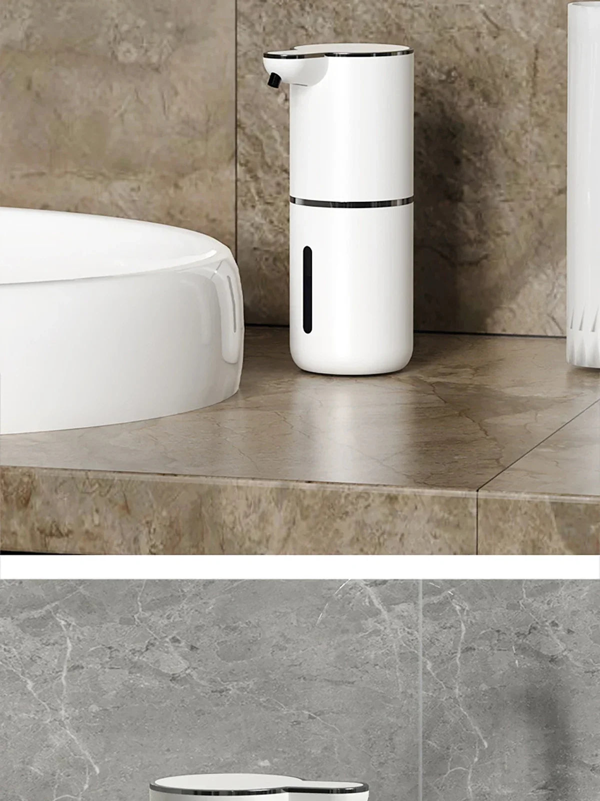 Waterproof Automatic Soap Dispenser 350ml Foaming Soap Dispenser Type C Rechargeable Electric  Adjustable Foam Soap Dispenser