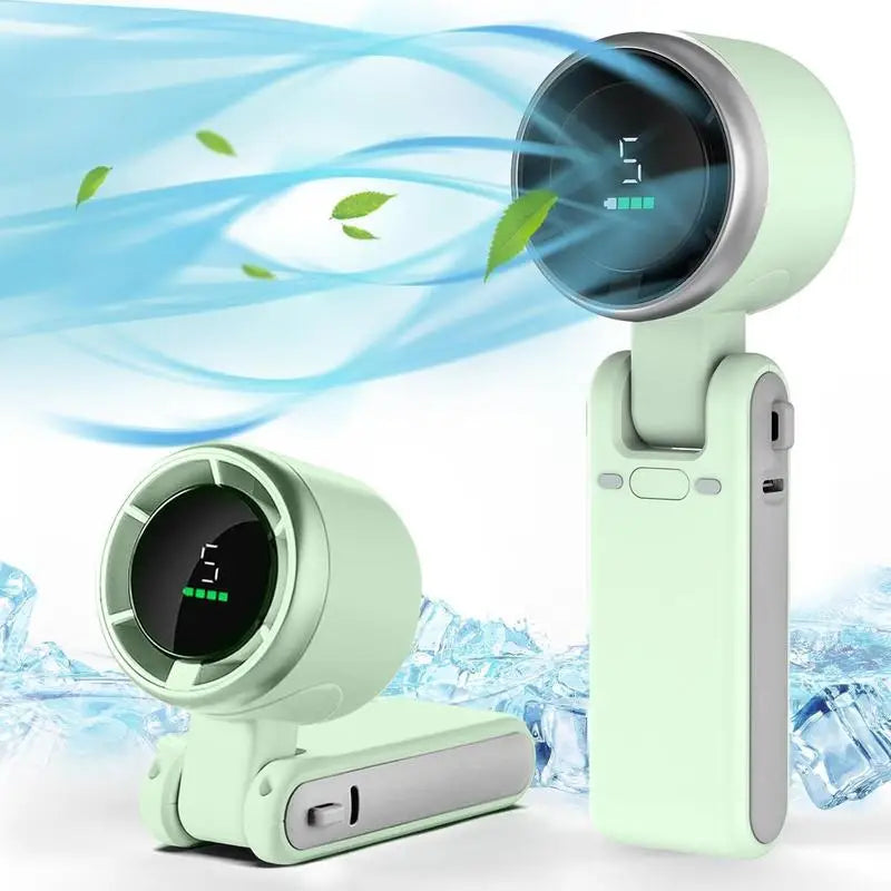 2025 Popular Portable Handheld Turbo Fan, 5 Gear Wind Hand Fan, Handheld Fan, Portable Mini Hand Fans, USB Rechargeable Turbo Fa