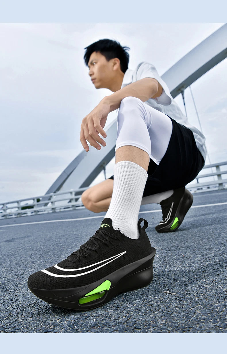 Air cushion Running Shoes Marathon Speciality Men Sports Breathable Lightweight Women's Comfortable Athletic Nonskid Sneakers