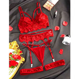Sexy Lingerie Woman Lace Transparent Underwear Brief Sets Bra Kit Push Up Breves Sets Thin Sexy Erotic Lace Bra And Panty Set