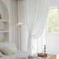 Asazal White Tulle High Quality Thick Yarn Luxury Chiffon Window Curtains For Bedroom Villa Opaque Drapes Living Room Decoration