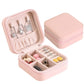Portable Jewelry Box Jewelry Organizer Display Travel Jewelry Case Boxes Button Leather Storage Zipper Jewelers Joyero