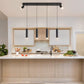 Angelina 6 - Light Matte Black Kitchen Island Pendant No Bulb
