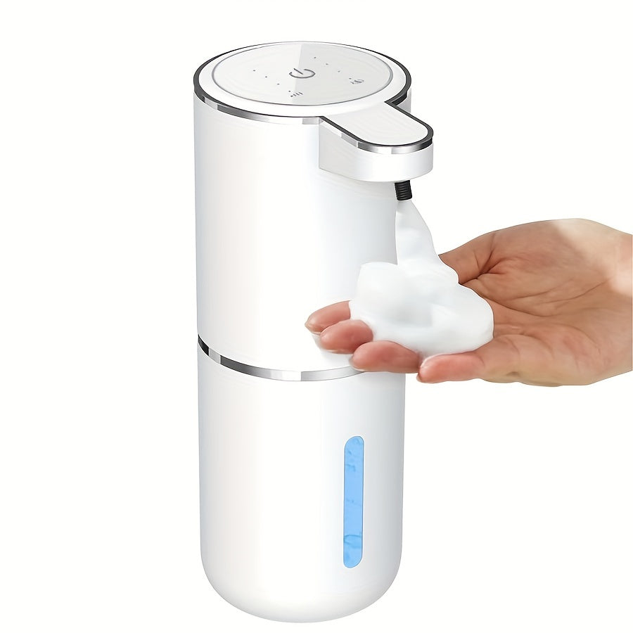 12.85oz Automatic Soap Dispenser with Touchless Sensor - Wall-Mounted, Rechargeable Lithium Battery, USB Charging, Modern Design for Bathroom And Kitchen, Bathroom Soap Dispenser|Modern Soap Dispenser|Touchless Soap Dispenser
